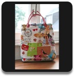 Tasche Parismotiv mit Stra&szlig;steinen und Verst&auml;rktem Innenfutter