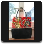 Tasche Mangam&auml;dchen mit Strasssteinen besetzt und Ledergriff